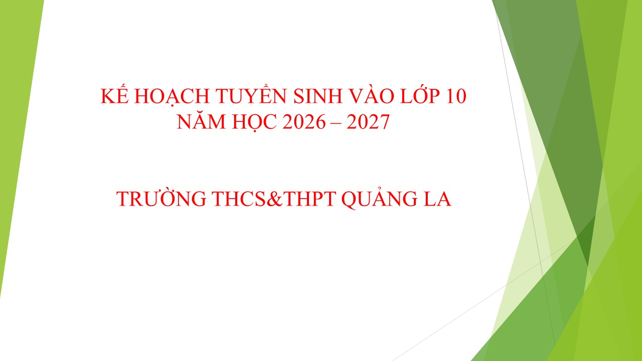 KẾ HOẠCH TUYỂN SINH VÀO LỚP 10